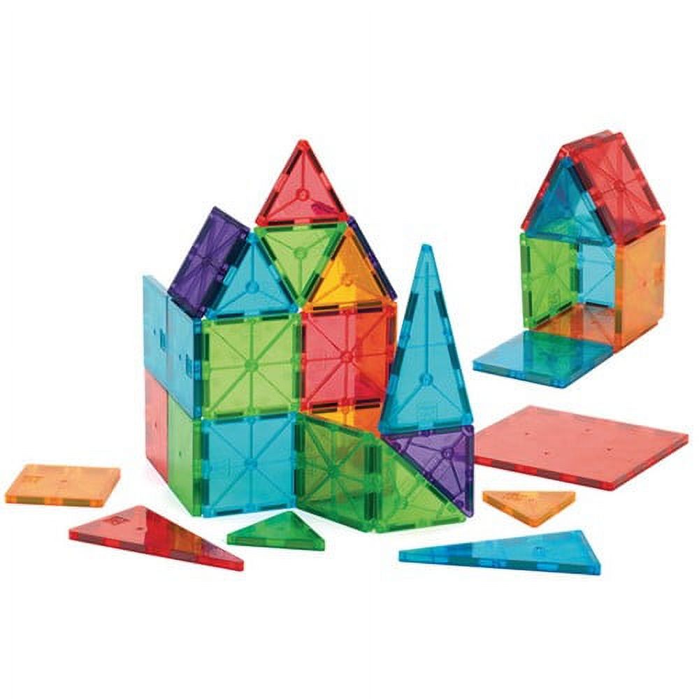 Magna-Tiles 32-Piece Clear Colors Set ? The Original, Award-Winning Magnetic Building Tiles ? Creativity and Educational ? STEM Approved - image 1 of 10