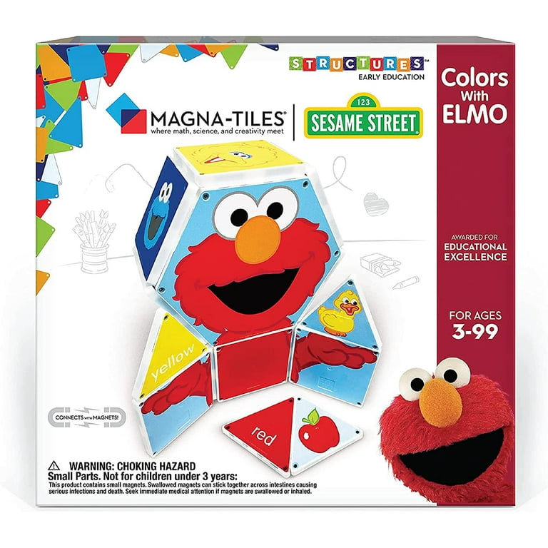 Magna-Tiles Sesame Street Colors with Elmo Structure Set by