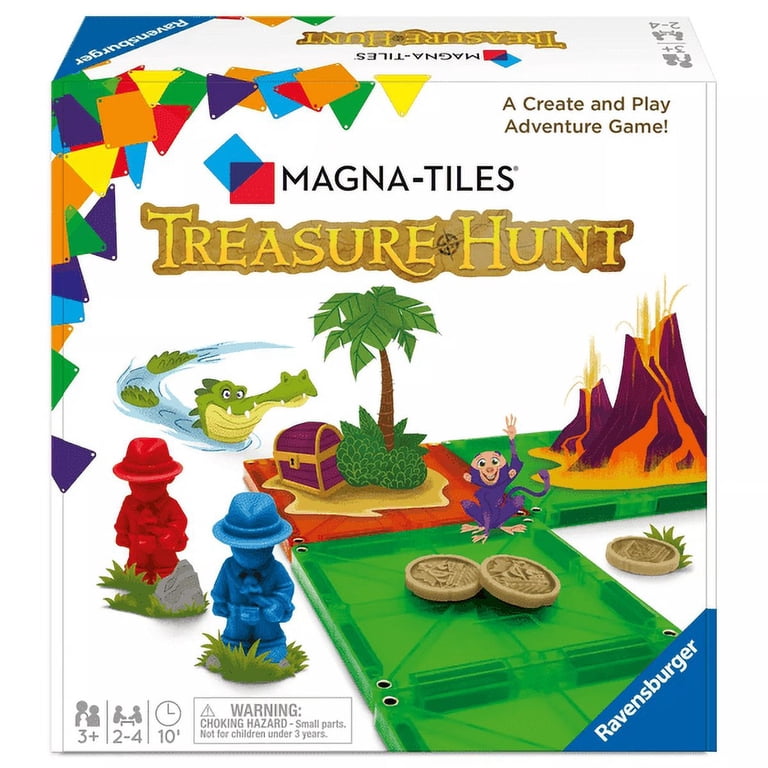 Ravensburger, Magna Tiles Treasure Hunt Game, 10 Magna Tiles, Ages