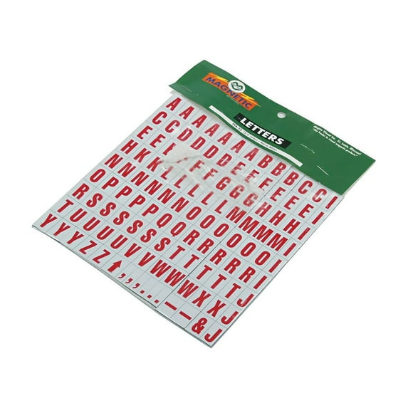 Magna Visual Magnetic Letters Red on White PFA-23