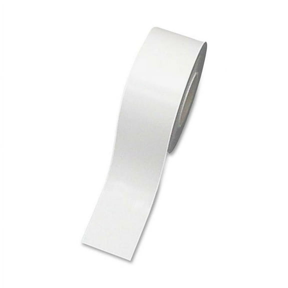 Magna Visual Magnetic Write-On/Wipe-Off Strips, 2" x 50 ft Roll, White
