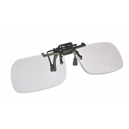 Magna-flip Clip on Flip up Magnifiers, +1.25 Power Converts Distance Glasses and Into Reading and Computer Glasses