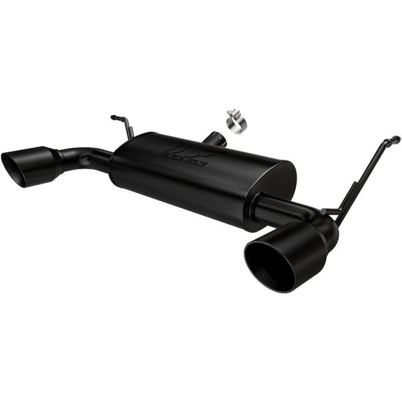 MagnaFlow 07-14 Jeep Wrangler JK 3.8/3.6L Dual Split Rear Exit Black Axle-Back Cat Back Exhaust