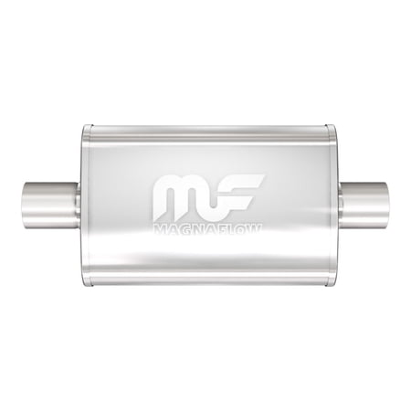 MagnaFlow 4in x 9in Oval Center/Center Straight-Through Performance Muffler Exhaust Satin Finish 11249