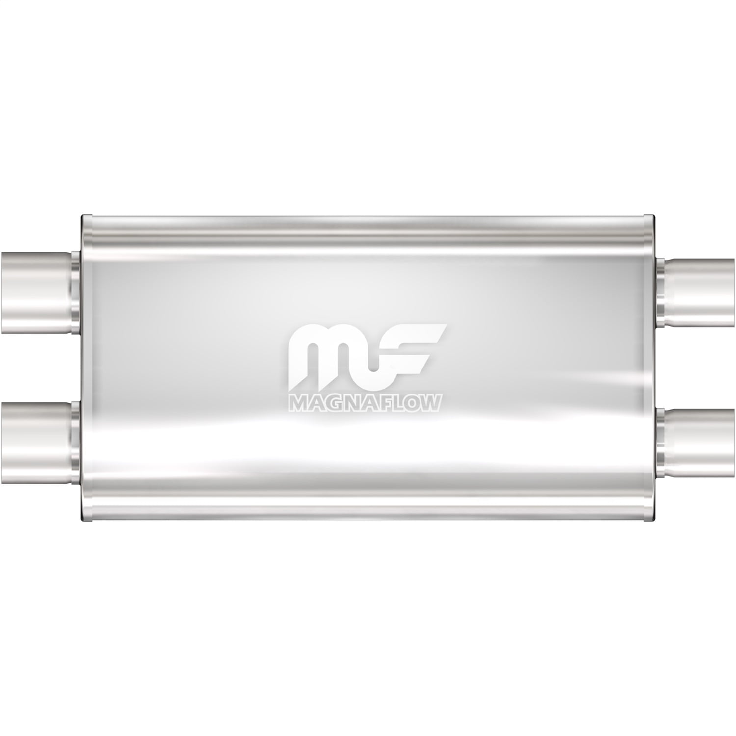 MagnaFlow 5in x 11in Oval, Dual Performance Muffler Exhaust 12599 - Straight-Through 3in Inlet/Outlet Diameter 22in Body Length 28in Overall