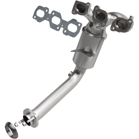 MagnaFlow California Converter 5531266 Manifold California Catalytic Converter; 2 in. Tubing; 2 in. Inlet/2 in. Outlet; Round; Stainless Steel; Fits select: 2006-2009 FORD FUSION, 2006 LINCOLN ZEPHYR