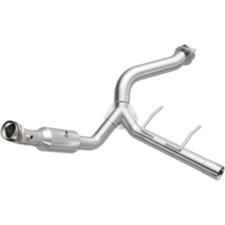 MagnaFlow California Converter 5551418 Direct Fit California Catalytic Converter; 2.5 in. Tubing; Body L-11 in.; Overall L-45.375 in.; Stainless Steel; Fits select: 2009-2010 FORD F150