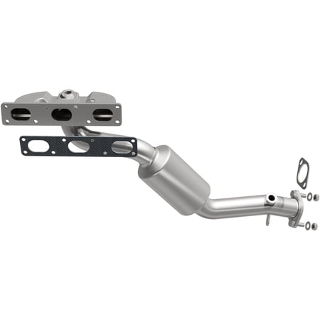 MagnaFlow California Converter 5631758 Manifold California Catalytic Converter; 2 in. Tubing; 1.875 in. Inlet/2 in. Outlet; L-30.25 in. Overall; Stainless Steel; Fits select: 2003-2005 BMW 325