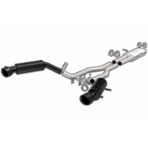 MagnaFlow Cat-Back 15-16 Land Rover Ranger Rover V6 SS 2.5in Dual Split Rear Exit 4.5in Black Tips Fits select: 2014-2019 LAND ROVER RANGE ROVER SPORT