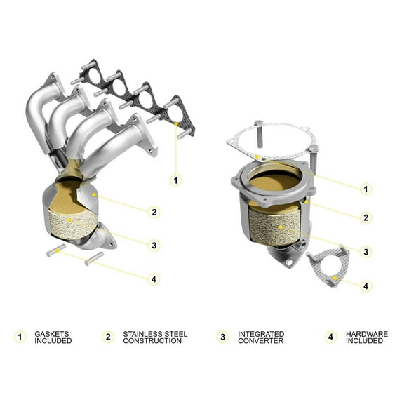 MagnaFlow Conv DF 06-09 Eclipse 3.8 Rear Manifold O Fits select: 2006-2012 MITSUBISHI ECLIPSE, 2004-2009 MITSUBISHI GALANT
