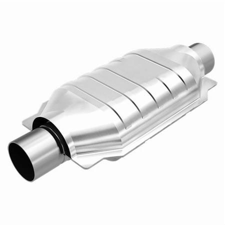 MagnaFlow Conv Univ 2.5in Inlet/Outlet Center/Center Oval 12in Body L x 7in W x 16in Overall L Fits select: 2005-2007 FORD F250, 2005-2006 GMC YUKON XL