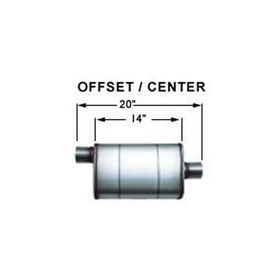 Magnaflow Perf Exhaust Stainless Muffler 3in Center In / Offset Out