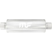 MagnaFlow Performance Exhaust Muffler 10424 2/2 Inlet/Outlet, 4x4x18 Round, Stainless Steel, Satin Finish