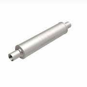 MagnaFlow Performance Exhaust Muffler 10424 2"/2" Inlet/Outlet, 4x4x18" Round, Stainless Steel, Satin Finish