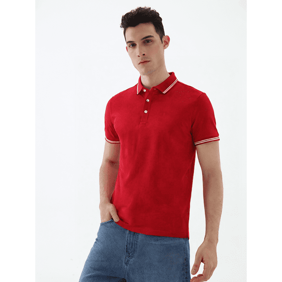 MagnaMan Men's & Big Men's Performance Easy Care Solid Short Sleeve Polo Shirt, up to 4XL