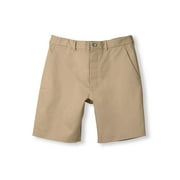 MagnaReady Men's Adaptive Flat Front 'Fordham' Easy-Care Chino Twill Short with Magnetic Closures - Khaki