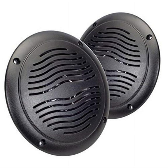 Magnadyne WR40B 5 in. Dual Cone Black Waterproof Marine Speakers, Pack of 2