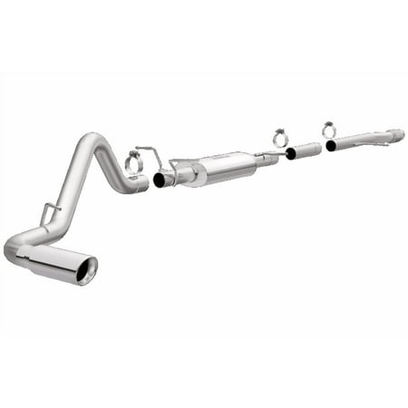 Magnaflow 14 Chevy Silverado V8 5.3L CC/EC Cab Single P/S Rear Exit Stainless Cat Back Perf Exhaust Fits select: 2014-2018 CHEVROLET SILVERADO, 2014-2018 GMC SIERRA