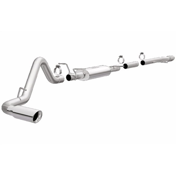 Magnaflow 14 Chevy Silverado V8 5.3L CC/EC Cab Single P/S Rear Exit Stainless Cat Back Perf Exhaust Fits select: 2014-2018 CHEVROLET SILVERADO, 2014-2018 GMC SIERRA