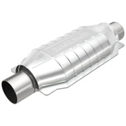 Magnaflow 99006HM Catalytic Converter - Heavy Metal - 2-1/2 in Inlet - 2-1/2 in Outlet - 6-1/2 x 12 in Case - 16 in Long - Stainless - Natural Fits select 1996-2006 FORD F150