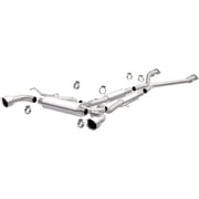 Magnaflow Performance Exhaust 19135 Street Series Performance Cat-Back Exhaust System; 2.5 in. Tubing; 4x4 in. Muffler; 4.5 in. Dual Round Polished Tips; Dual Split Rear Exit; Stainless;