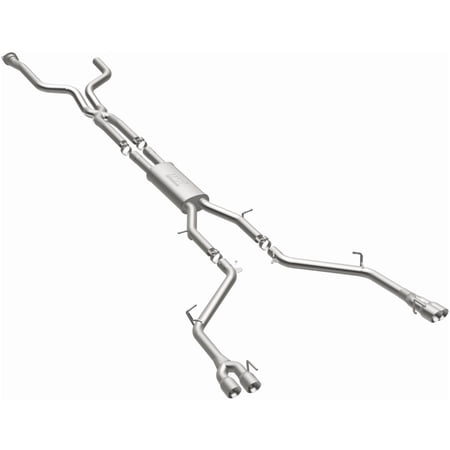 Magnaflow Performance Exhaust 19301 Street Series Performance Cat-Back Exhaust System; Polished Tips; Quad Split Rear Exit; Stainless Steel;