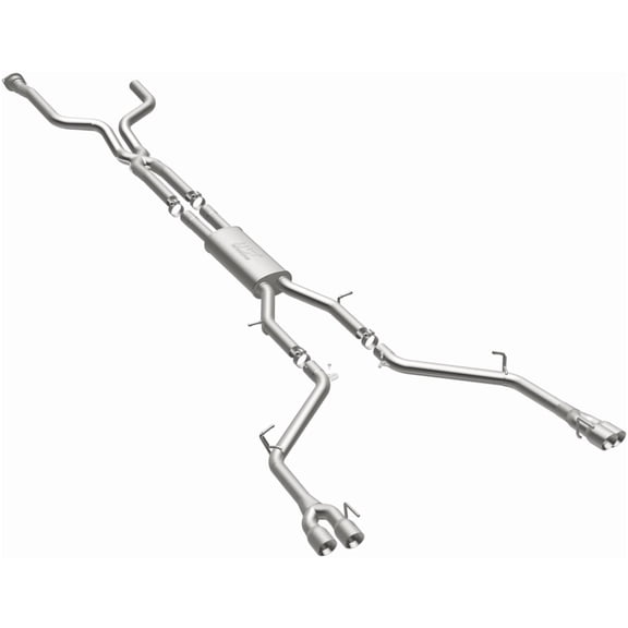 Magnaflow Performance Exhaust 19301 Street Series Performance Cat-Back Exhaust System; Polished Tips; Quad Split Rear Exit; Stainless Steel;
