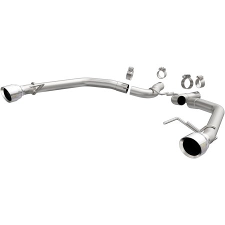 Magnaflow Performance Exhaust 19345 Race Series Axle-Back Exhaust System; 2.5 in. Tubing; Dual 4.5 in. Round Polished Tips; Dual Split Rear; Stainless;