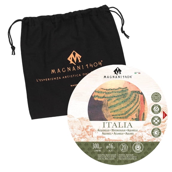 Magnani Round Watercolor Block - Italia, Cold Press Surface, 12"