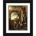 thumbnail image 1 of Magnasco, Alessandro 12x14 Black Ornate Wood Framed with Double Matting Museum Art Print Titled - Museumist and the Samaritan Woman, 1 of 4