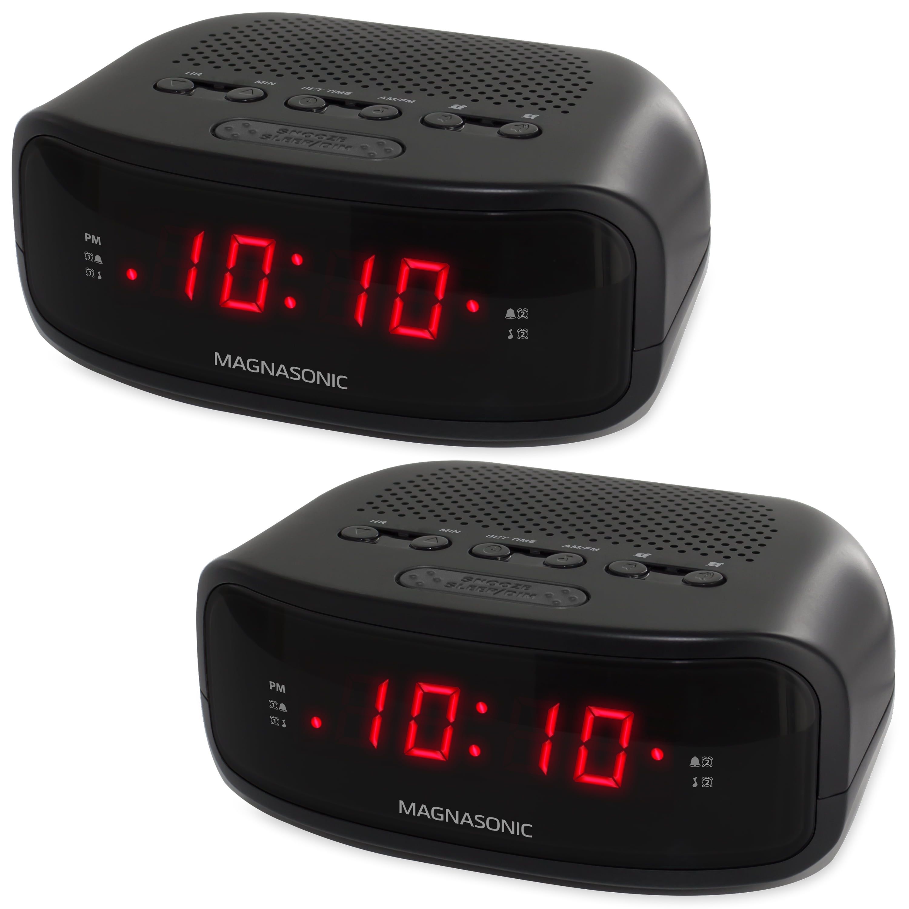 Magnasonic Digital AM/FM Clock Radio with Battery Backup, Dual Alarm
