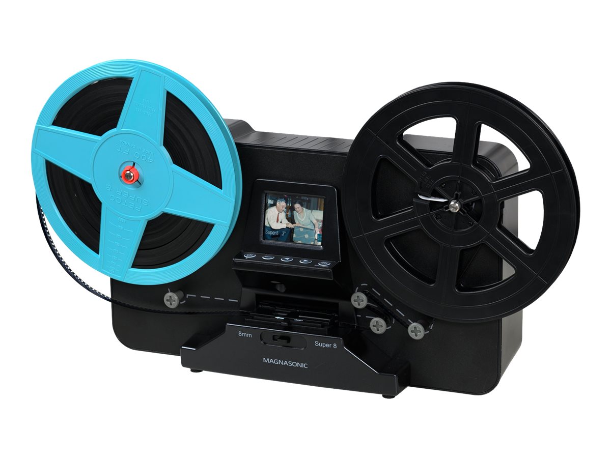 Magnasonic Super 8/8mm Film Scanner, Converts Film into Digital Video, Vibrant 2.3" Screen, Digitize and View 3", 5" and 7" Super 8/8mm Movie Reels (FS81) - image 1 of 10