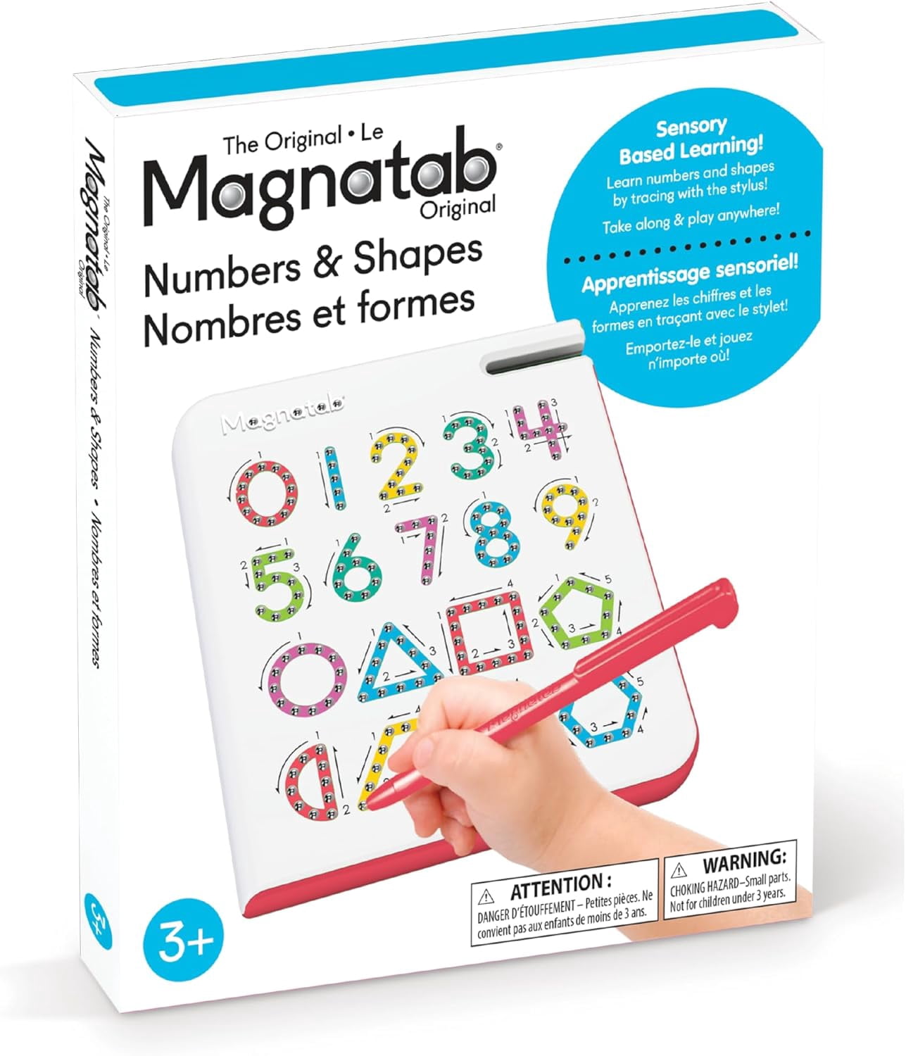 Magnatab Numbers Magnetic Learning Board for Kids – Educational Number Tracing STEM Toy