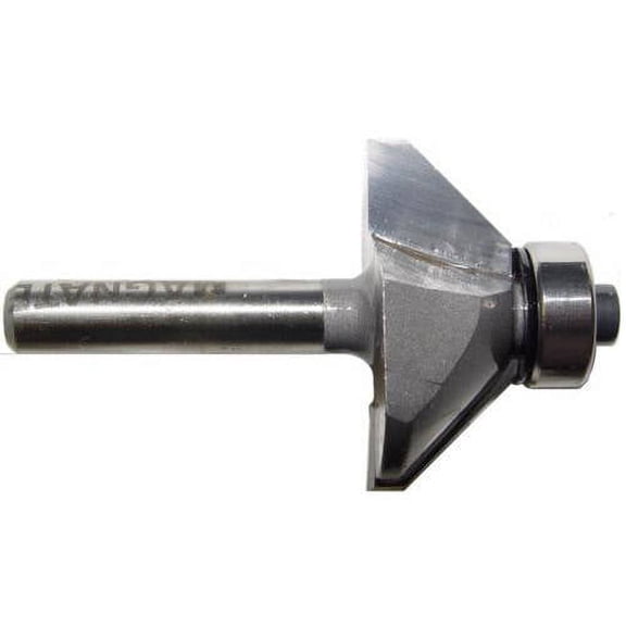 Magnate 0902 Chamfer 2 Flute Carbide Tipped Router Bit 45 Degree; 1/2" Cutting Height; 1/4" Shank Diameter; 1-1/4" Shank Length; 1-3/16" Overall Diameter