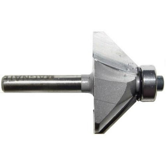Magnate 0903 Chamfer Carbide Tipped Router Bit - 45 Degree, 9/16" Cutting Height, 1/4" Shank Diameter, 1-1/4" Shank Length, 1-7/16" Overall Diameter