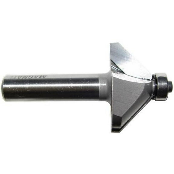 Magnate 0904 Chamfer Carbide Tipped Router Bit - 45 Degree, 11/16" Cutting Height, 1/2" Shank Diameter, 1-1/2" Shank Length, 1-5/8" Overall Diameter