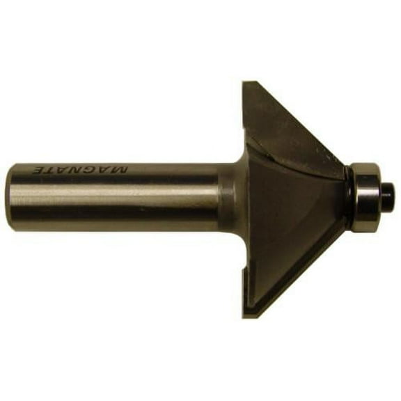 Magnate 0905 Chamfer Carbide Tipped Router Bit - 45 Degree, 3/4" Cutting Height, 1/2" Shank Diameter, 1-1/2" Shank Length, 1-3/4" Overall Diameter