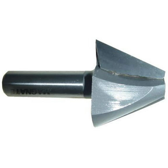 Magnate 0941 25 Degree Bevel Router Bit - 5/8" Small Diameter, 1-11/16" Cutting Diameter, 1-1/4" Cutting Height, 1/2" Shank Diameter, 2" Shank Length