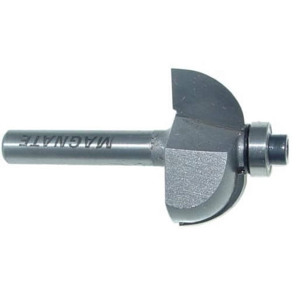 Magnate 1002 Cove Carbide Tipped Router Bit 3/8" Radius; 1/4" Shank Diameter; 1/2" Cutting Length; 1-1/8" Overall Diameter; 1-1/4" Shank Length