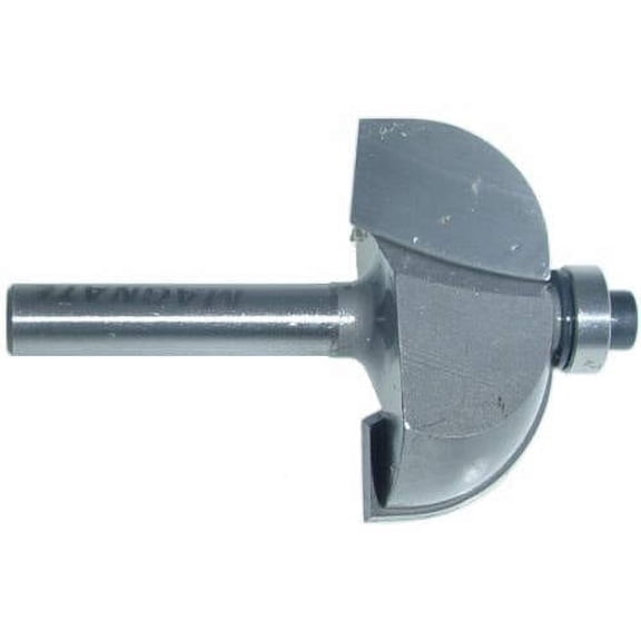 Magnate 1003 Cove Carbide Tipped Router Bit 1/2" Radius; 1/4" Shank Diameter; 5/8" Cutting Length; 1-3/8" Overall Diameter; 1-1/4" Shank Length