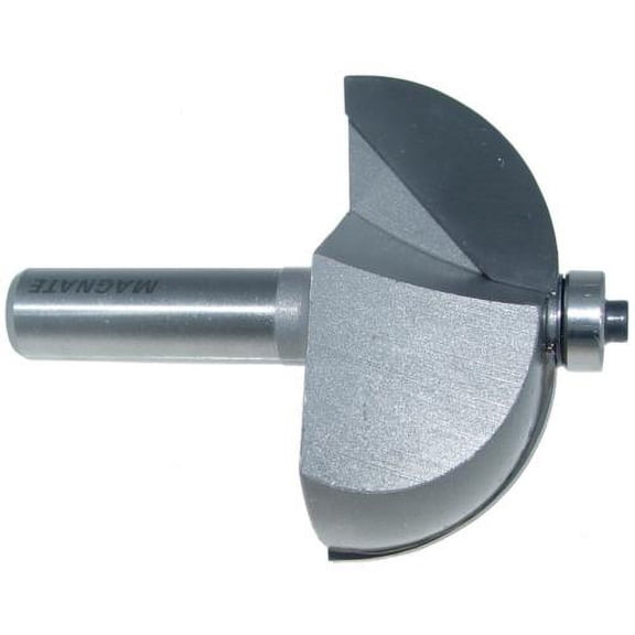Magnate 1009 Cove Carbide Tipped Router Bit - 1" Radius, 1/2" Shank Diameter, 1-1/8" Cutting Length, 2-1/2" Overall Diameter, 1-1/2" Shank Length