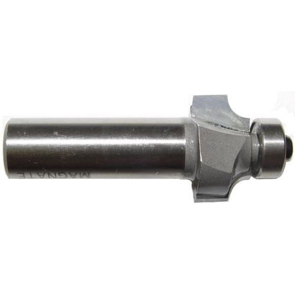 Magnate 1206 Corner Rounding ( Round Over )/Beading Router Bit - 3/16" Radius, 3/8" Cutting Length, 1/2" Shank Diameter, 7/8" Overall Diameter, 1-1/2" Shank Length