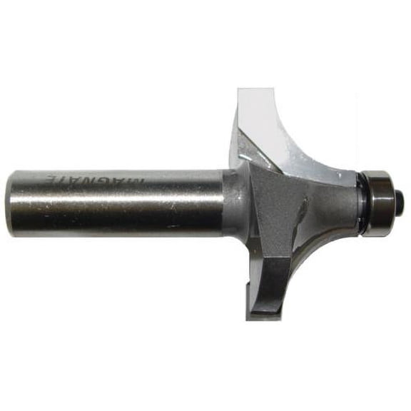 Magnate 1211 Corner Rounding ( Round Over )/Beading Router Bit - 5/8" Radius, 7/8" Cutting Length, 1/2" Shank Diameter, 1-3/4" Overall Diameter, 1-1/2" Shank Length