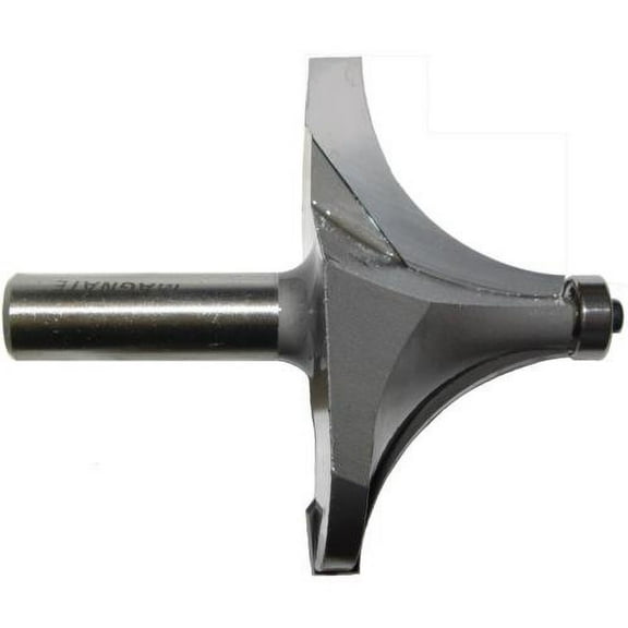 Magnate 1215 Corner Rounding ( Round Over )/Beading Router Bit - 1-1/4" Radius, 1-1/2" Cutting Length, 1/2" Shank Diameter, 3" Overall Diameter, 1-1/2" Shank Length