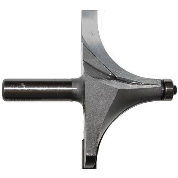 Magnate 1216 Corner Rounding ( Round Over )/Beading Router Bit - 1-1/2" Radius, 1-3/4" Cutting Length, 1/2" Shank Diameter, 3-1/2" Overall Diameter, 1-1/2" Shank Length