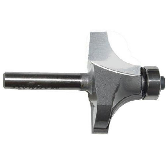 Magnate 1234 Corner Rounding ( Round Over )/Beading Router Bit - 7/16" Radius, 5/8" Cutting Length, 1/4" Shank Diameter, 1-3/8" Overall Diameter, 1-1/4" Shank Length