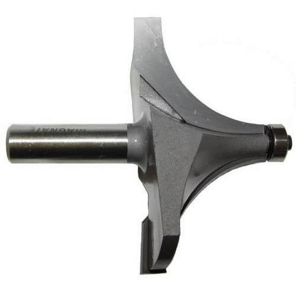 Magnate 1249 Corner Rounding Beading Router Bit 1-3/8" Radius; 1-5/8" Cutting Length; 1/2" Shank Diameter; 3-1/4" Overall Diameter; 1-1/2" Shank Length