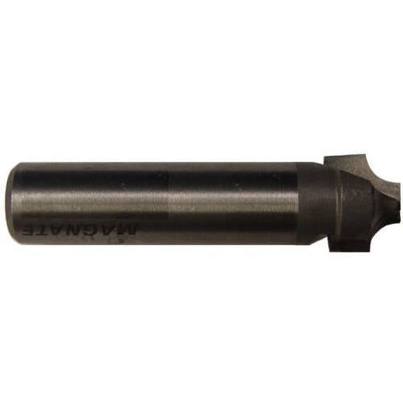 Magnate 1273 Plunge Flat Roundover Router Bit  3/16" Radius; 1/4" Small Diameter; 1/2" Shank Diameter; 7/16" Cutting Length; 2" Shank Length