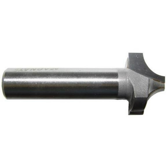 Magnate 1276 Plunge Flat Roundover Router Bit - 3/8" Radius, 1/4" Small Diameter, 1/2" Shank Diameter, 5/8" Cutting Length, 2" Shank Length