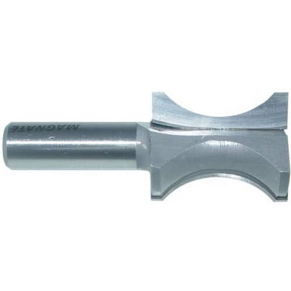 Magnate 1308 Finger Nail Router Bit - 1-1/8" Bead Height, 1/4" Cutting Depth, 1/2" Shank Diameter, 1-1/8" Overall Diameter, 1-1/2" Shank Length